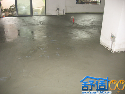 武汉南湖景苑地暖安装水泥找平完工现场