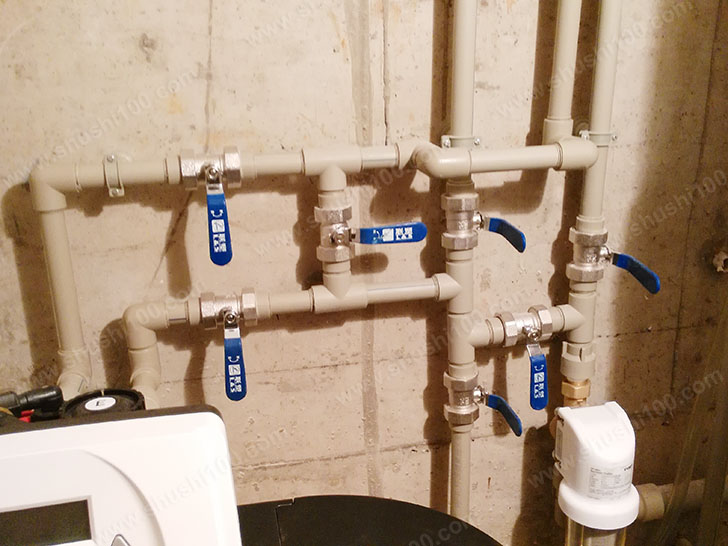 中央净水安装图 净水机与管路连接