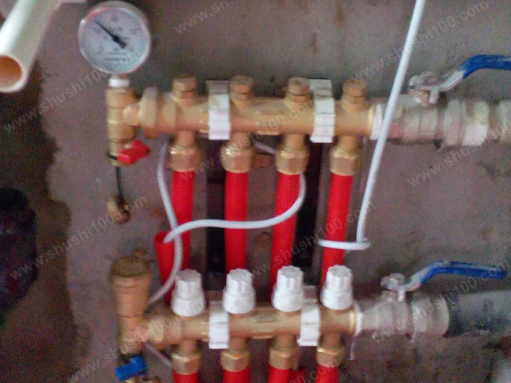 地源热泵安装施工图 地暖分集水器