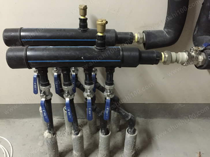 地源热泵安装施工图 地源热泵集分水器