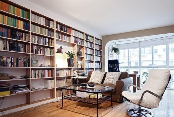 客厅兼书房如何装修—书房客厅一体式装修
