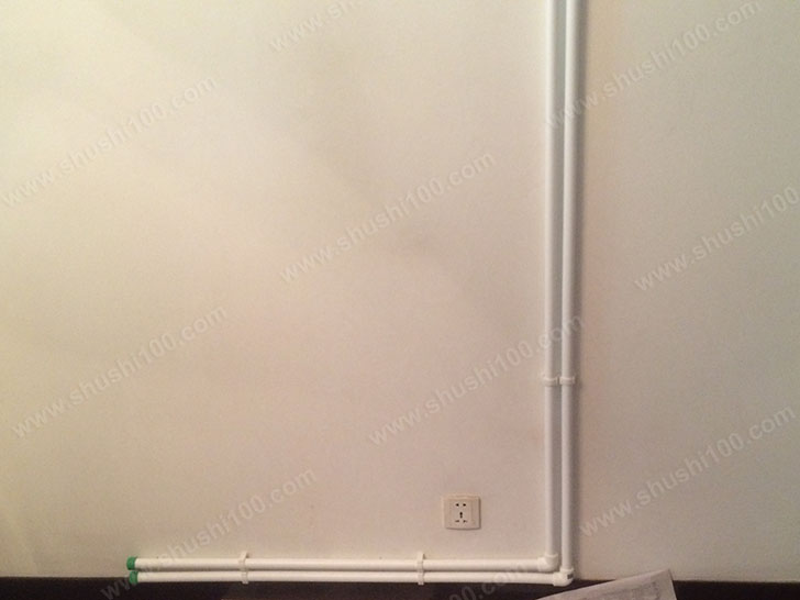 暖气片施工图 紧贴墙壁安装